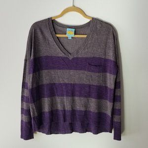 C&C California V Neck Striped Sweater